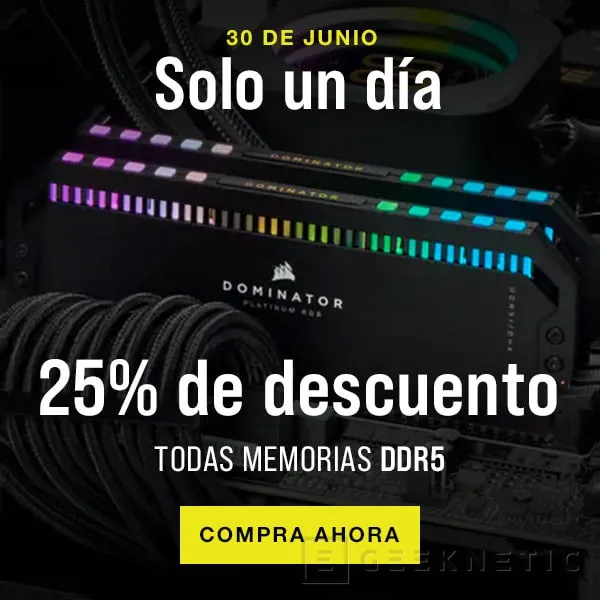 Geeknetic 25% discount on all DDR5 RAM modules on the Corsair website 1