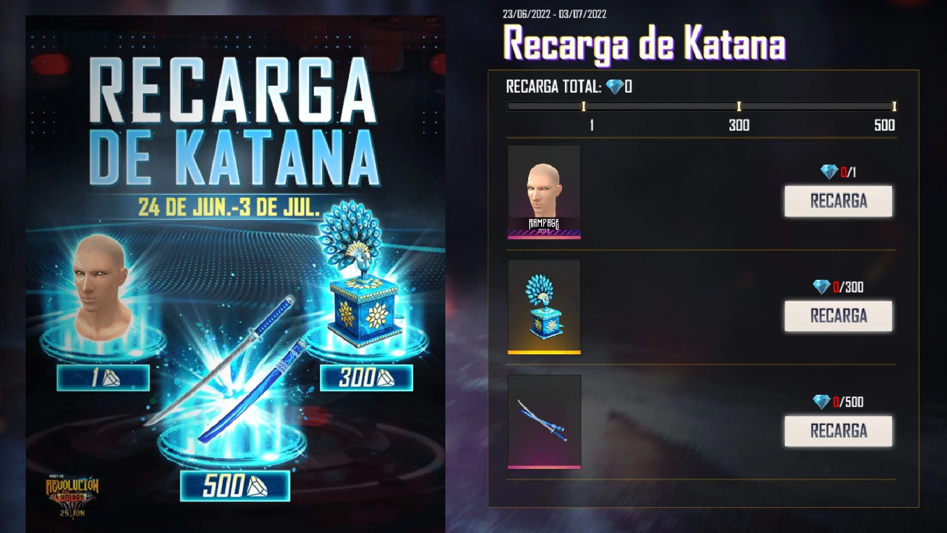 Free Fire is giving away the Katana - Iron Feather so you can take it with you