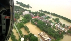 From the sky they drop provisions for those affected by the floods in Bangladesh