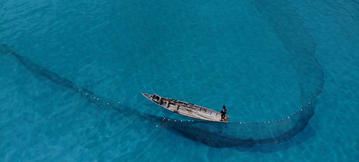 A fishing boat in the Seychelles