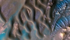 Why has the soil of Mars been dyed blue?  This says NASA