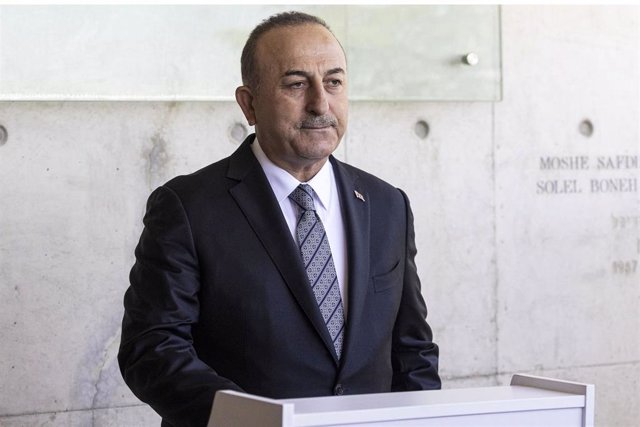 File - Turkish Foreign Minister Mevlut Cavusoglu.