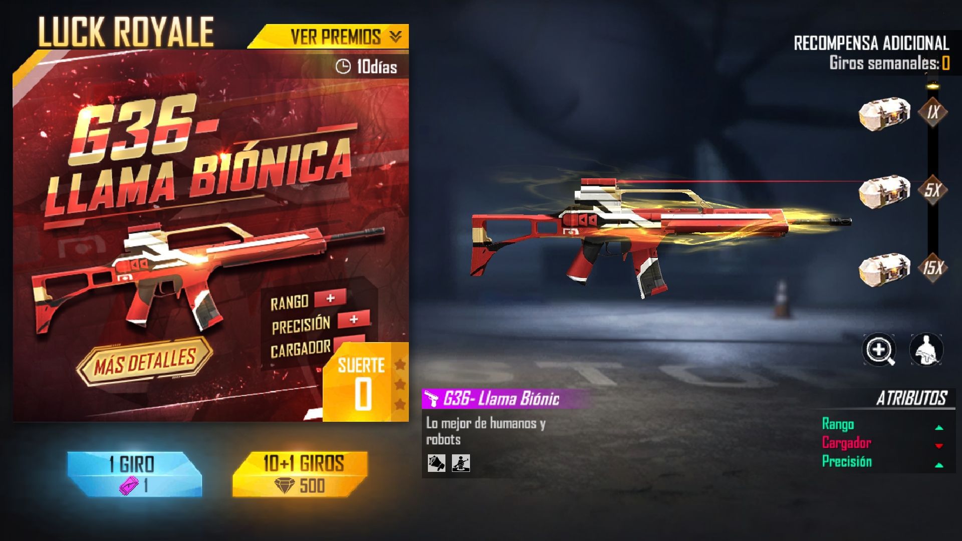 Free Fire: how to get the G36 - Bionic Llama with free diamonds