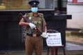 Hundreds of protesters manage to break the security cordon next to the Parliament of Sri Lanka