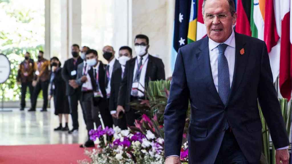 Russian Foreign Minister Sergey Lavrov at the Indonesian G20.