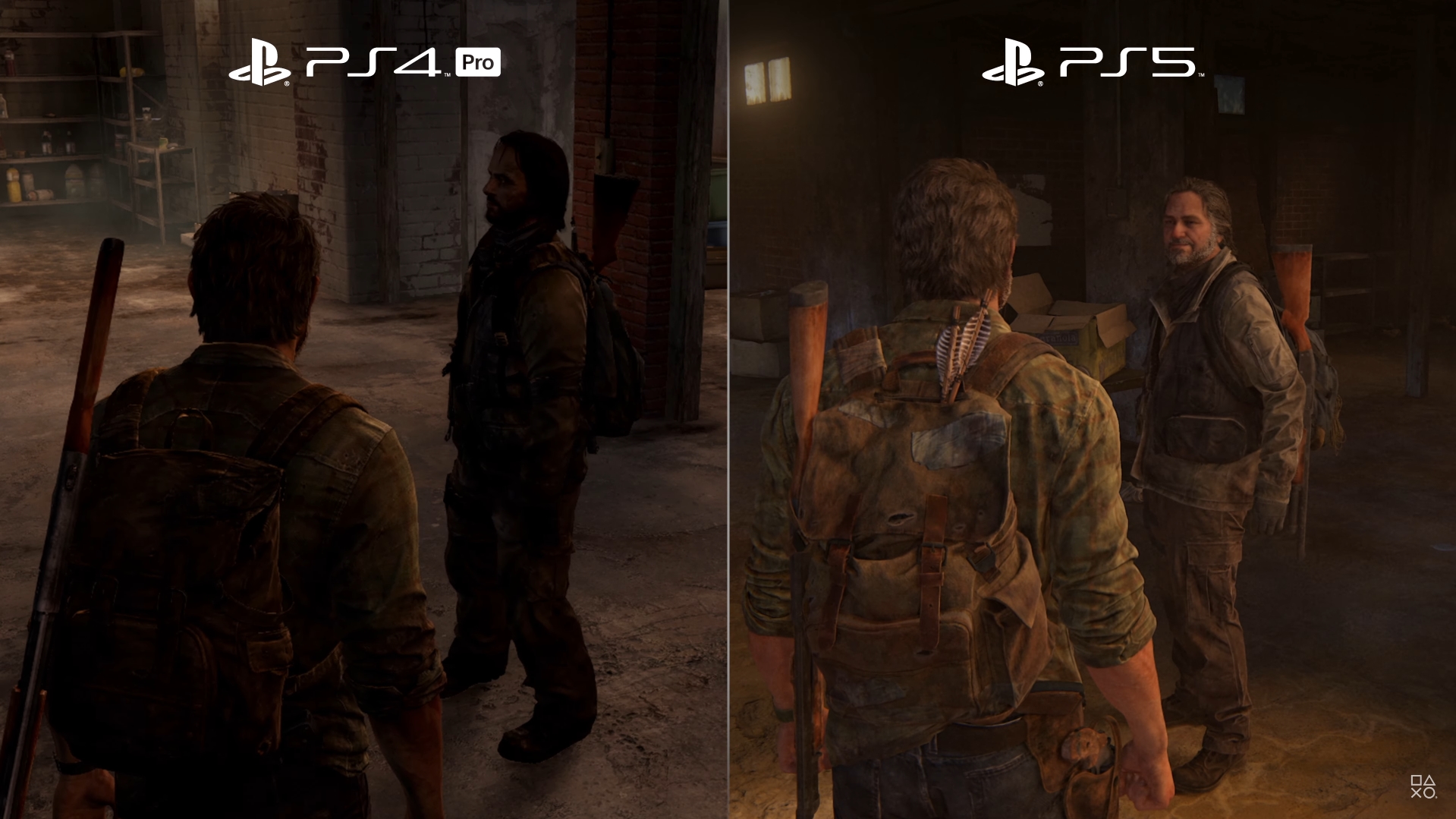 A comparison presented by Naughty Dog