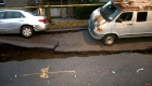 The ground opened up and this truck fell into a sinkhole in the Bronx