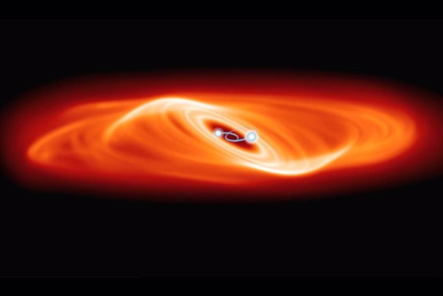 Illustration of a protoplanetary disk