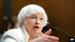 Treasury Department Secretary Janet Yellen testifies during a Senate Finance Committee hearing to review President Joe Biden's proposed budget request for fiscal year 2023, on Capitol Hill, June 7, 2022, in Washington.