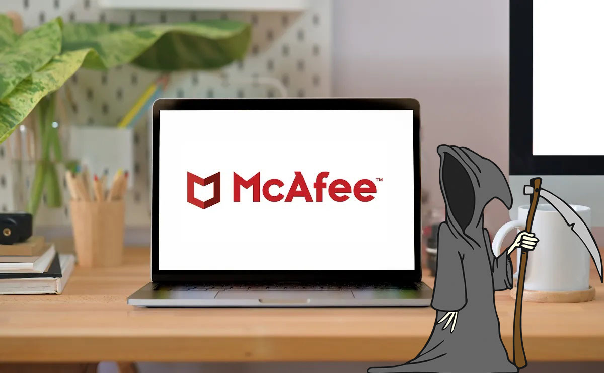 What is a "dead man switch" and what relationship does it have with the man behind the McAfee antivirus