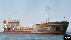 FILE - The Russian oil tanker Volgoneft-147 sits in Muscat's Mina al-Fahl port on February 7, 2000.