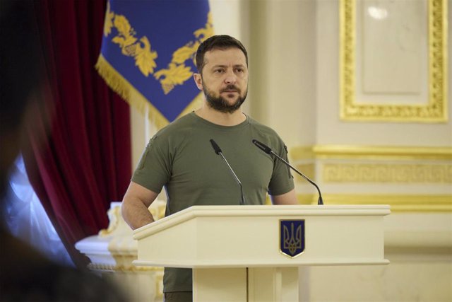 Ukrainian President Volodimir Zelensky in kyiv, Ukraine.