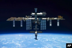 International Space Station.  Photo from the Russian agency Roscosmos disclosed by AP.