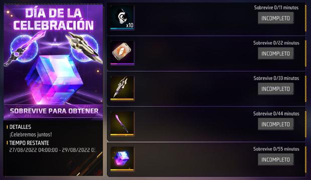 Rewards in Free Fire