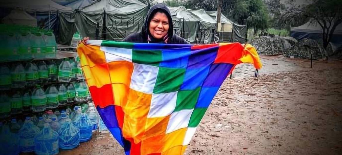 Laurentina Nicacio, young activist of the Wichi indigenous community in Salta, in Argentina.