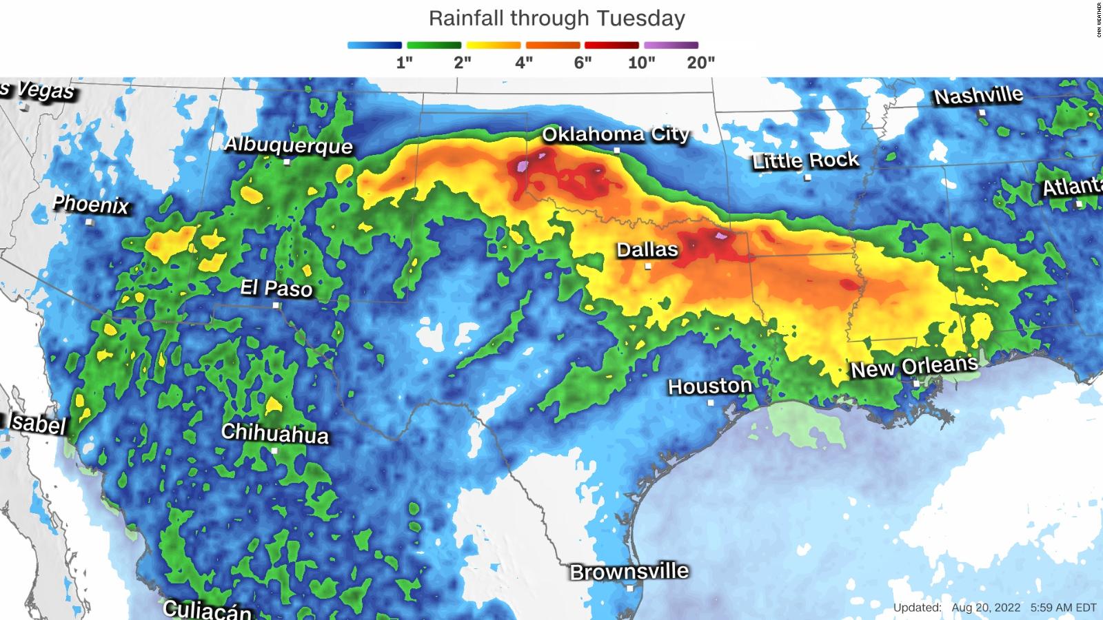 Nearly 10 million people in the southwestern US on rain alert