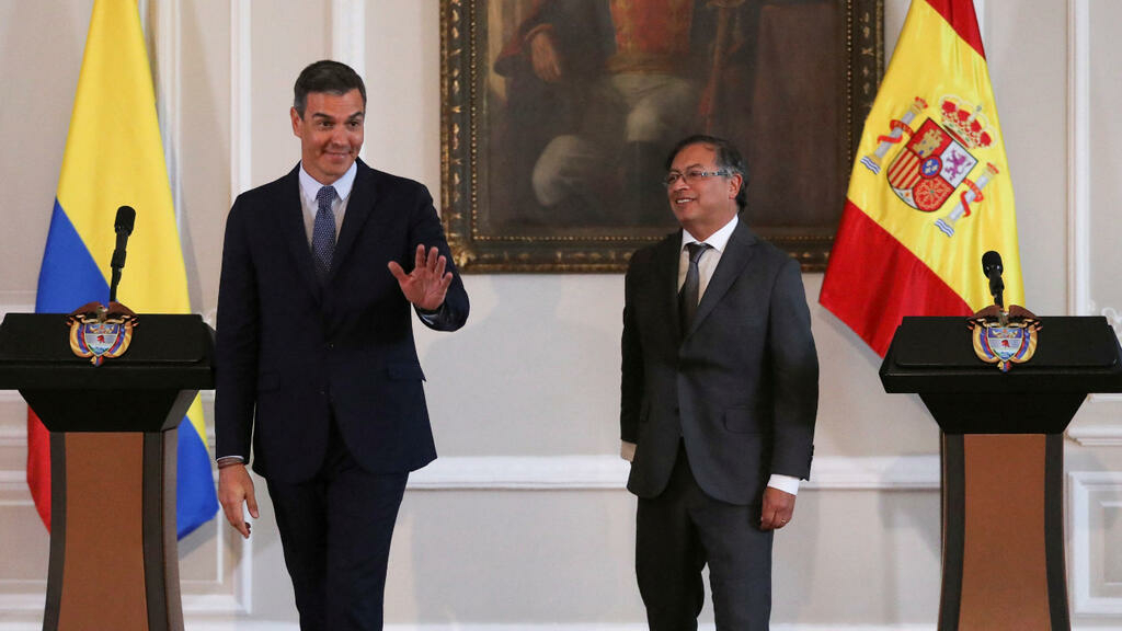 Pedro Sánchez in Colombia, the first European leader to visit Gustavo Petro