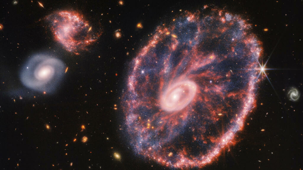 The James Webb Space Telescope revealed details about the Cartwheel galaxy