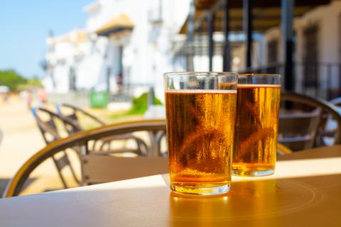 Beers on a terrace