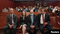 Former Trump Organization CFO Allen Weisselberg, wearing a face mask, appears at the New York State Supreme Court in New York City on August 18, 2022.