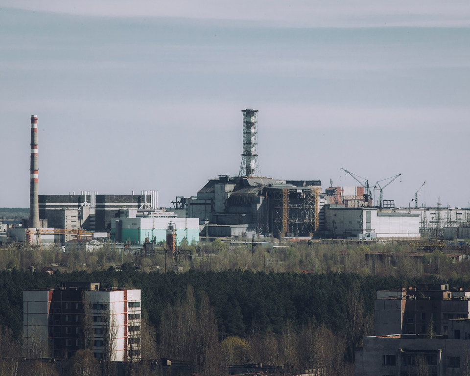 View of a nuclear power plant in Ukraine.