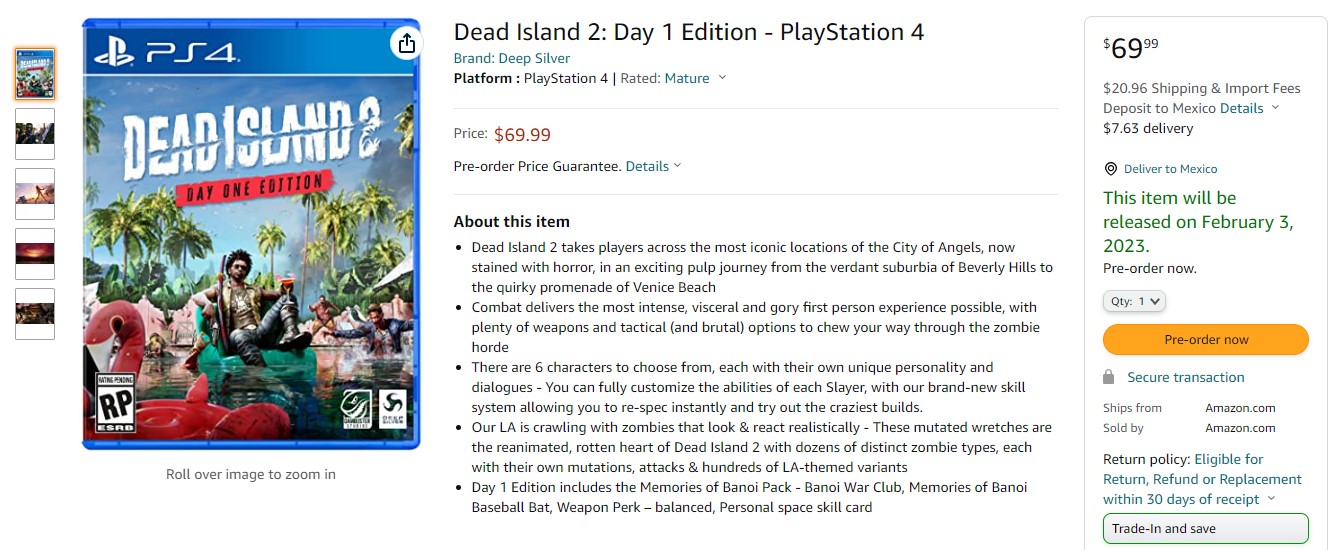 What?!  Amazon leaks date, cover and details of Dead Island 2