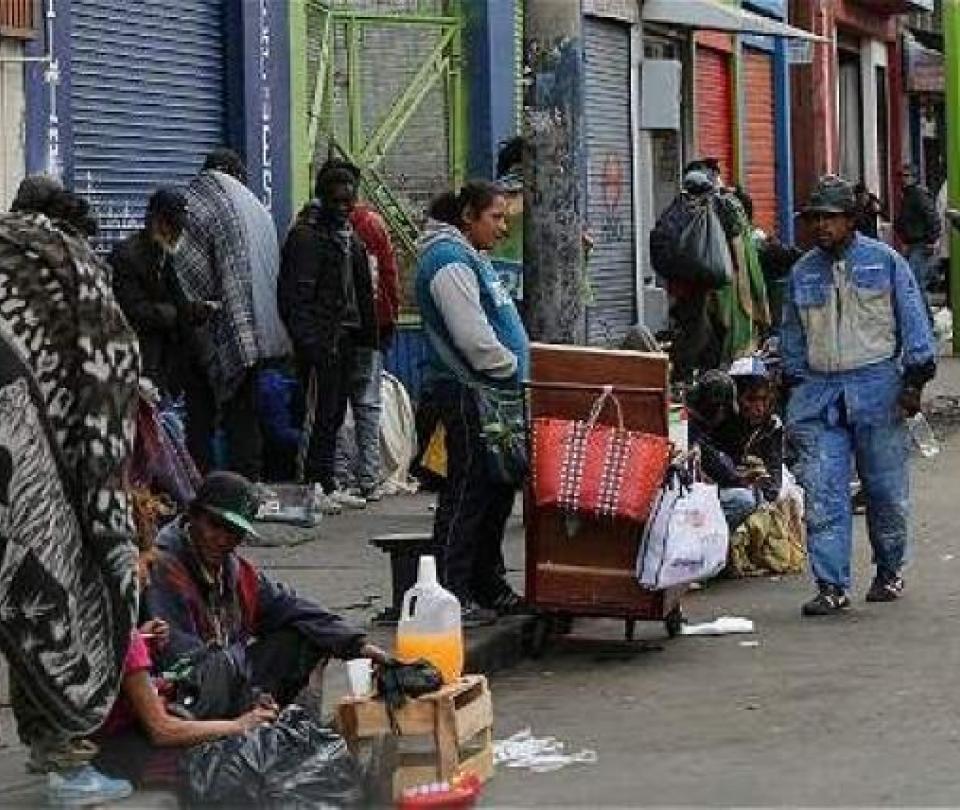 Who are the street dwellers in Colombia?