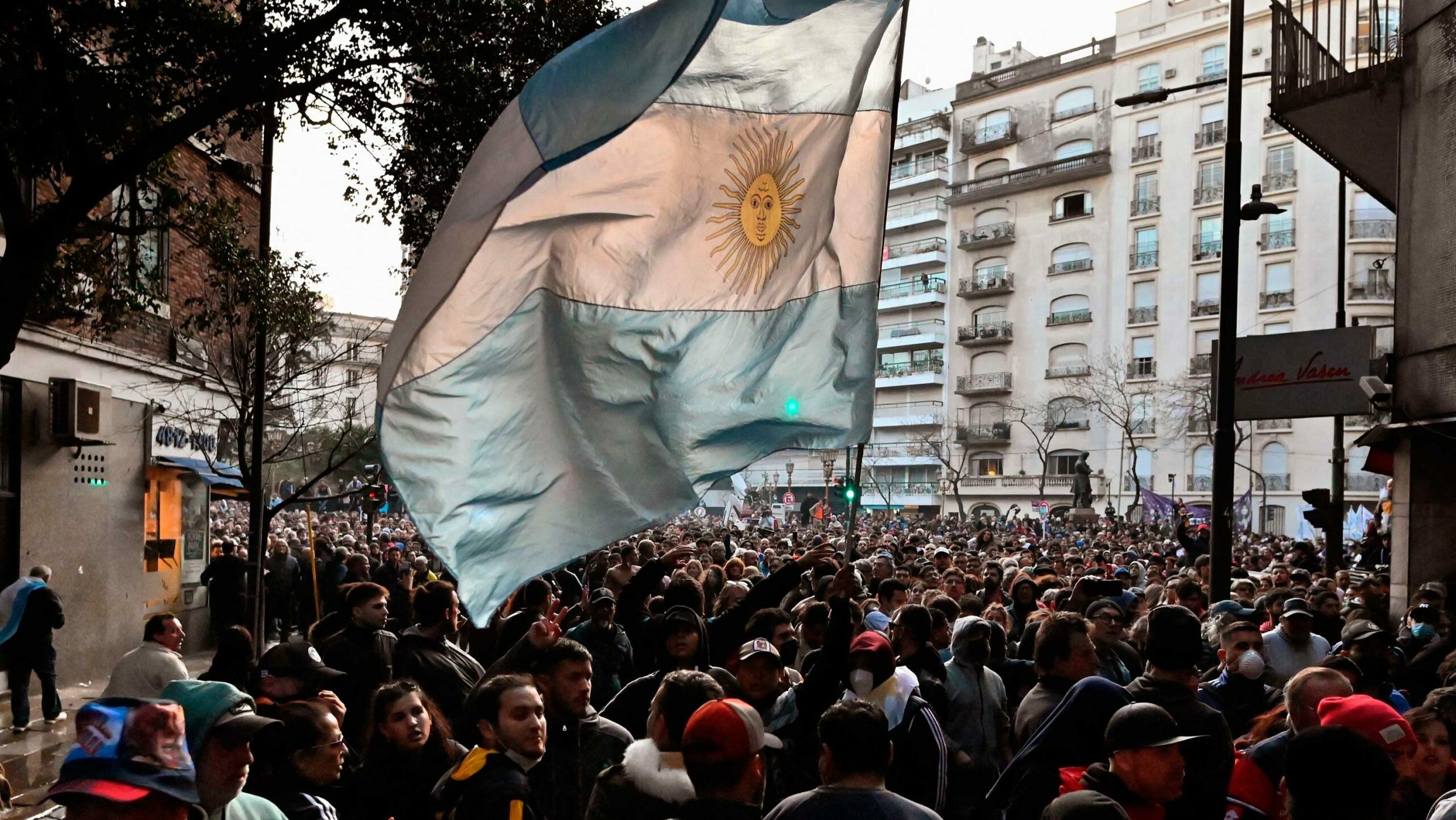 chaos during the march in support of Cristina Fernández de Kirchner