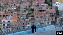 Chualluma, the colorful neighborhood of La Paz, Bolivia.