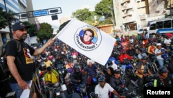 The movement for the liberation of Saab has made various public demonstrations, such as this one on August 18, 2022 in Caracas, Venezuela.