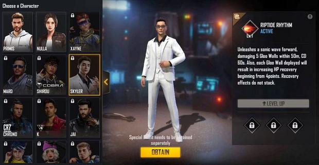 Skyler |  Free Fire character