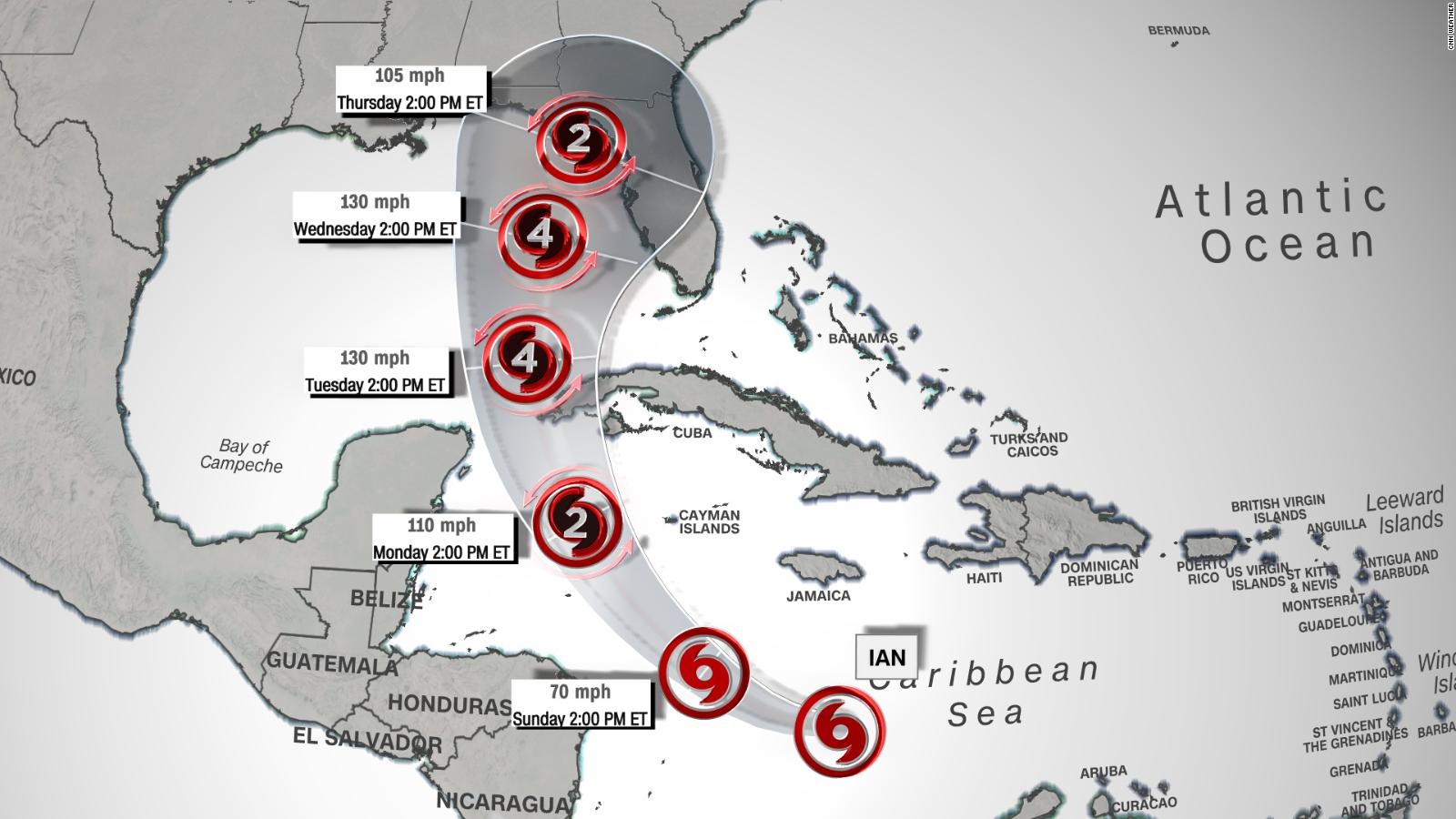 Ian could be a category 4 hurricane before reaching Florida