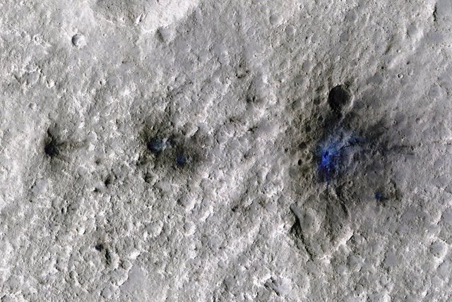 These craters were formed by a meteorite impact on Mars on September 5, 2021, the first to be detected by NASA's InSigh.