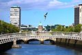 Protesters throw a coffin into the Dublin river to coincide with Elizabeth II's funeral