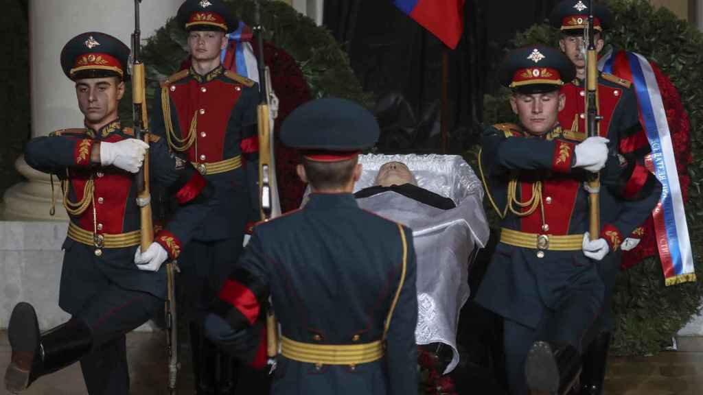 Gorbachev's coffin.