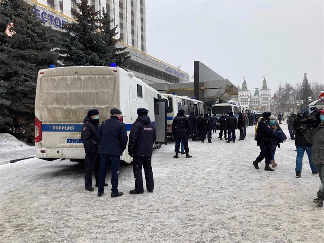 Archive - Archive image of the Russian Police in Moscow.