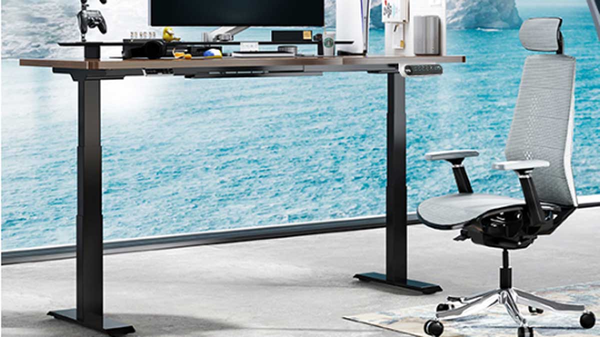 Say goodbye to back pain while you work thanks to this automatic elevating desk on sale