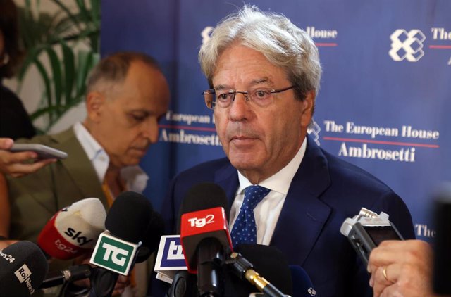 EU Economy Commissioner Paolo Gentiloni at the Ambrosetti Forum in Cernobbio, Italy