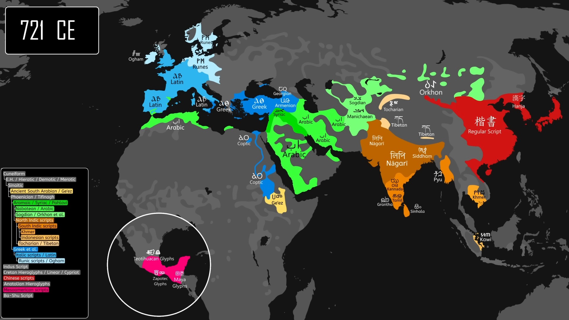 This spectacular animated map shows how writing spread around the world, and it will surprise you