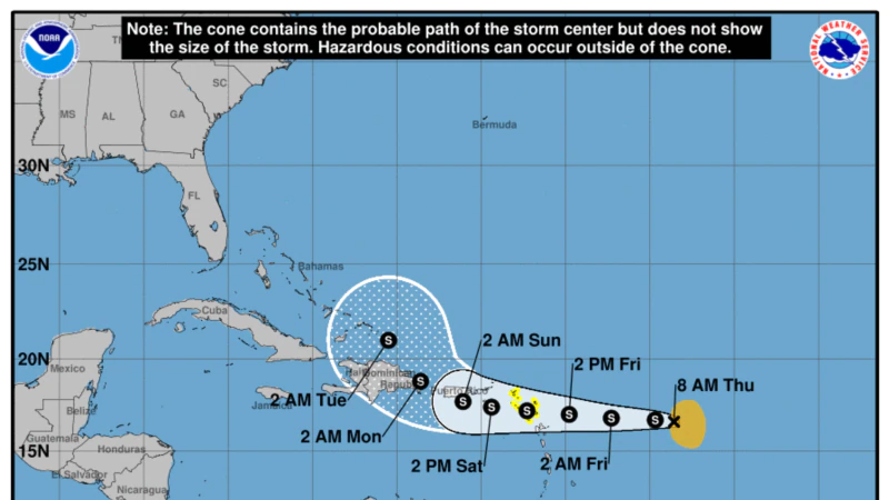 Tropical Storm Fiona forms, will bring heavy rain to the Caribbean this weekend