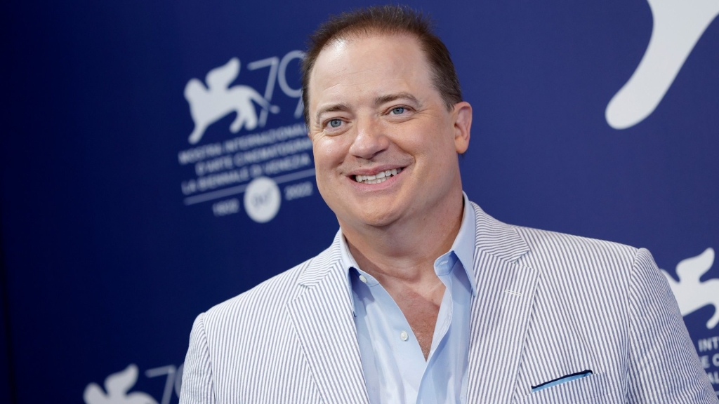 Brendan Fraser attends the 'photocall' of "The Whale" at the 79th Venice International Film Festival on September 4, 2022 in Venice, Italy.