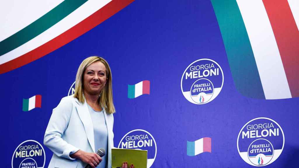 Giorgia Meloni celebrates her victory in the Italian elections