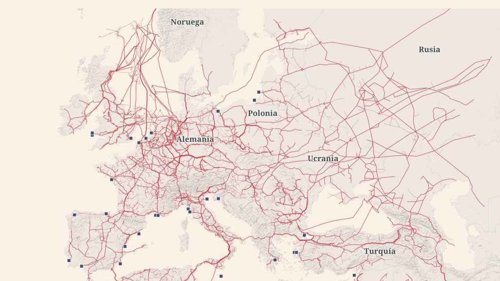 Major gas pipelines and large-scale LNG storage points