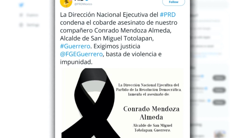 18 dead, including the mayor, in an attack in the municipality of Guerrero