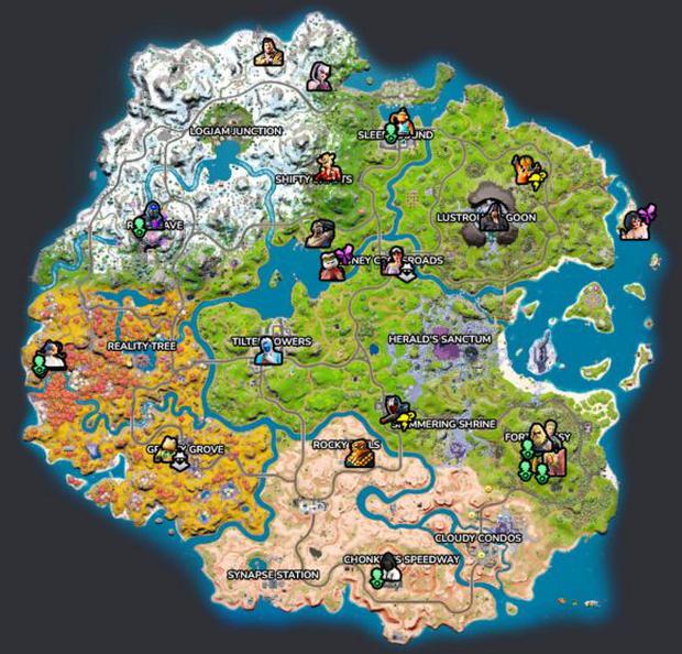 Location of all NPCs in Fortnite