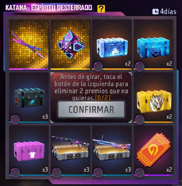 Katana, the new reward of Free Fire