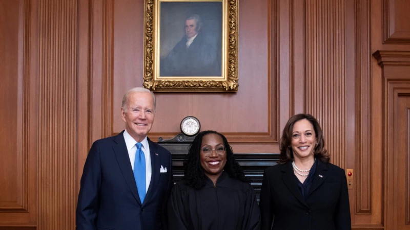 Jackson sworn in as the first African-American female justice of the US Supreme Court