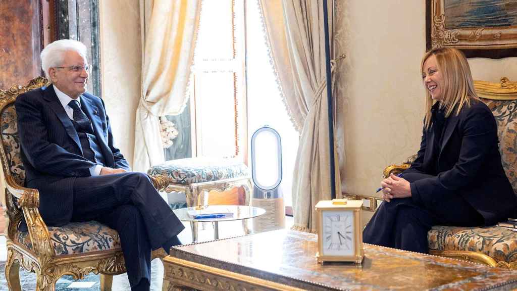 The leader of the Brothers of Italy, Giorgia Meloni, meets with Italian President Mattarella at the Quirinale Palace, in Rome