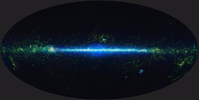 This mosaic is made up of full-sky images taken by the Wide-field Infrared Survey Explorer (WISE) as part of the 2012 WISE all-sky data release.