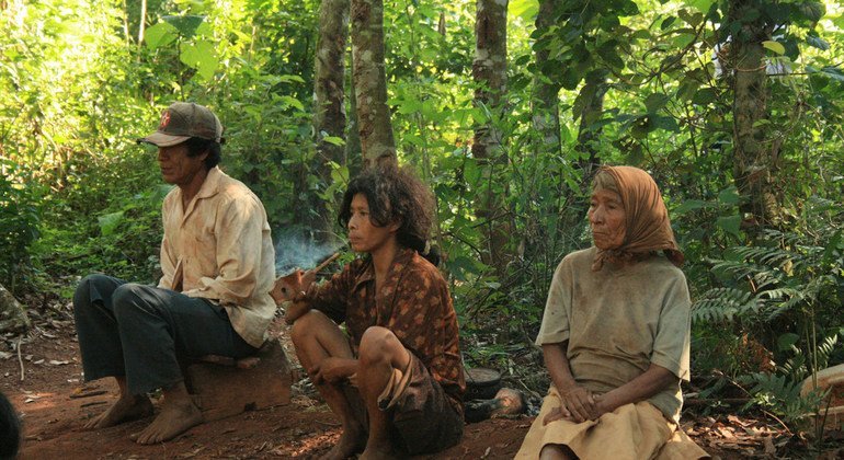 Guarani Indians of the Mbya community, in Paraguay